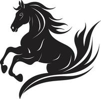 Regal Runners Horse Iconic Emblem Mane Majesty Vector Horse Logo Graphic