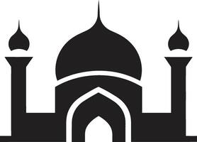 Celestial Citadel Emblematic Mosque Design Sanctified Structure Mosque Icon Vector