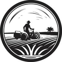 granja armonía agricultura emblema vector cultivado cresta agricultura logo vector gráfico