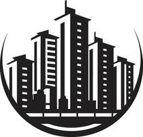 Elite Estates Emblematic Property Icon Urban Utopia Real Estate Icon Design vector