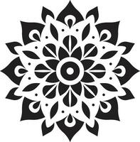 Ethereal Elegance Iconic Mandala Logo Tranquil Tondo Mandala Design Vector