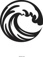 Subtle Surge Water Wave Emblematic Icon Ripple Rhythm Minimalist Logo Vector