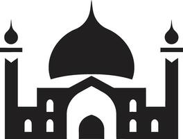 Reverent Rise Mosque Emblematic Design Divine Dimensions Iconic Mosque Vector