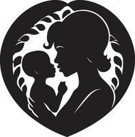 Infinite Affection Mothers Day Icon Endless Devotion Emblematic Mother and Child vector