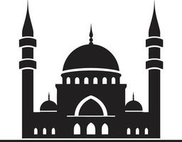 Mosque Majesty Emblematic Logo Vector Sublime Sanctum Mosque Icon Design