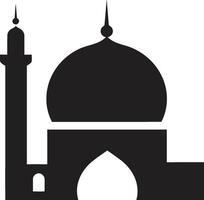 Hallowed Hallmark Iconic Mosque Emblem Mosque Majesty Emblematic Logo Vector