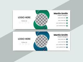 Creative Vector Email Signature Design Template