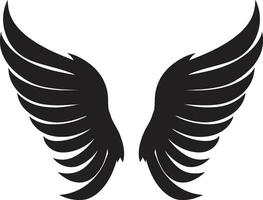 sereno serafín icónico ángel diseño angelical aura alas emblemático logo vector
