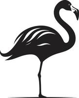 Flamboyant Fowl Flamingo Logo Vector Design Rosy Avian Flamingo Bird Emblem Vector