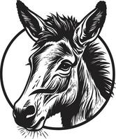 Mule Majesty Donkey Logo Vector Noble Nag Emblematic Design