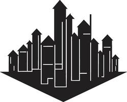 Realty Vision Logo of Estate Urban Insights Real Estate Icon Vector