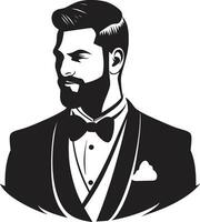 Traditional Splendor Groom Logo Icon Cultural Charisma Wedding Man Vector