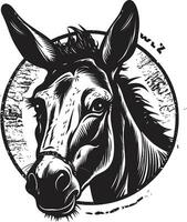 noble rocín emblemático diseño paquete animal orgullo Burro icono vector