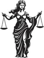 Ethical Equity Iconic Justice Lady Vector Judicial Grace Emblematic Lady of Justice