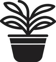 Garden Growth Plant Logo Design Sustainable Splendor Emblematic Plant Icon vector