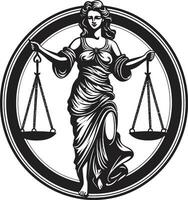 Balanced Demeanor Justice Lady Vector Fairest Facade Emblematic Justice Lady