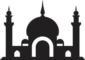 Reverent Rise Mosque Emblematic Design Divine Design Iconic Mosque Vector