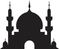 Mosque of Tranquility Emblematic Design Faithful Edifice Mosque Logo Icon vector