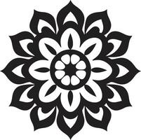 Serene Symmetry Logo Vector Mandala Spiritual Swirls Emblematic Mandala Icon