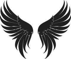 Celestial Feathers Logo of Angel Wings Seraphic Soar Angel Wings Icon Vector