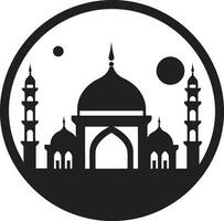Heavenly Arch Mosque Logo Vector Emblem Divine Vista Iconic Mosque Design