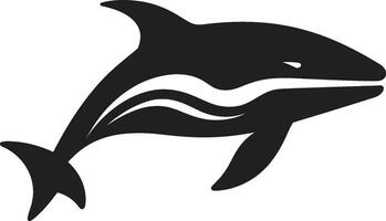 marítimo musa logo vector icono acuático himno ballena emblema diseño