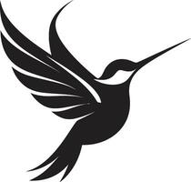 Fluttering Grace Hummingbird Logo Icon Jewel Wings Hummingbird Emblem Vector