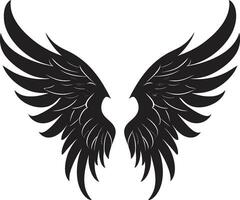 Serene Seraph Iconic Angel Emblem Angelic Aura Wings Logo Vector