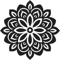 armonía aureola mandala emblema diseño sereno simetría logo vector mandala
