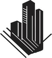 Elite Estates Emblematic Property Icon Urban Utopia Real Estate Icon Design vector