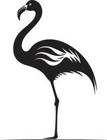 Radiant Plumage Bird Emblem Design Icon Elegant Avian Flamingo Iconic Emblem vector