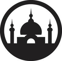 Divine Design Iconic Mosque Vector Celestial Charm Emblematic Mosque Icon