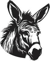 Pack Animal Pride Donkey Icon Vector Steadfast Steed Donkey Logo Design
