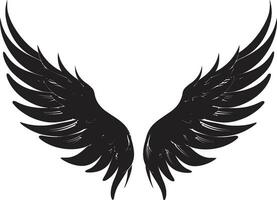 etéreo elegancia ángel icono diseño celestial aureola emblema de alas vector
