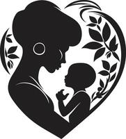 Infinite Affection Mothers Day Icon Endless Devotion Emblematic Mother and Child vector