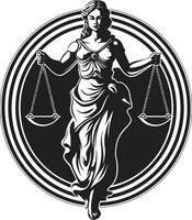 Judicial Grace Justice Lady Vector Virtuous Vigilance Iconic Justice Lady