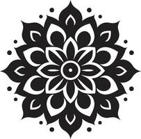 Radiant Revolve Mandala Vector Icon Ethereal Elegance Emblematic Mandala Design