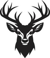majestuoso símbolo ciervo cabeza logo vector diseño emblemático ciervo ciervo cabeza vector emblema