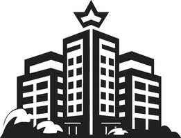 Cure Citadel Medical Facility Vector Sanctuary Structure Hospital Logo Icon