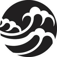 Ripple Rhythm Minimalist Logo Vector Coastal Curve Water Wave Emblem Design