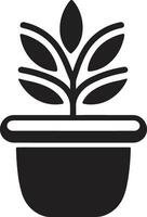Lush Life Plant Logo Design Botanical Beauty Emblematic Plant Icon vector