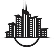 Realty Vision Logo of Estate Urban Insights Real Estate Icon Vector