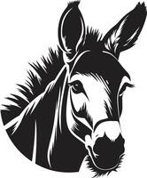 seguro culo Burro logo vector icono testarudo fuerza Burro emblema diseño