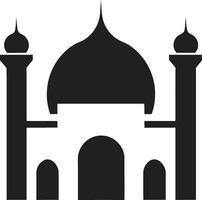 Mosque Majesty Emblematic Logo Vector Sublime Sanctum Mosque Icon Design