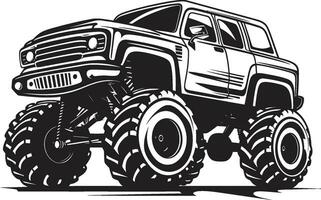 Giant Grunt Logo of Truck Off Road King Emblematic Monster Truck vector