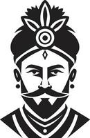 Dapper Dulha Wedding Man Vector Regal Raj Groom Logo Icon