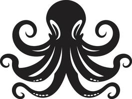 Deepwater Dynamics Octopus Emblem Design Inked Impressions Octopus Icon Vector