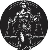 Ethical Equity Justice Lady Vector Judicial Grace Icon of Justice Lady