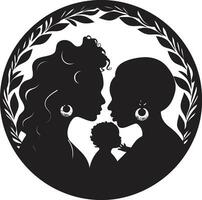 Tender Ties Woman and Child Emblem Unconditional Care Mothers Day Vector