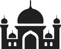 Divine Design Iconic Mosque Vector Heavenly Hues Emblematic Mosque Icon